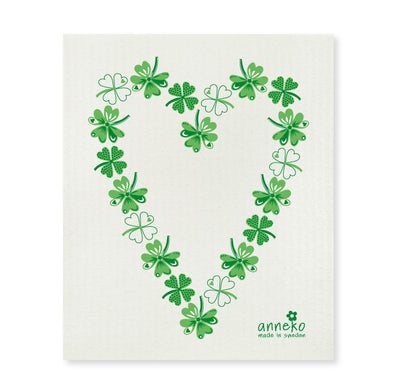 Heart - 4 Leaf Clover - The Amazing Swedish Dish Cloth