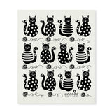 amazing swedish dishcloth 12 black cats by anneko