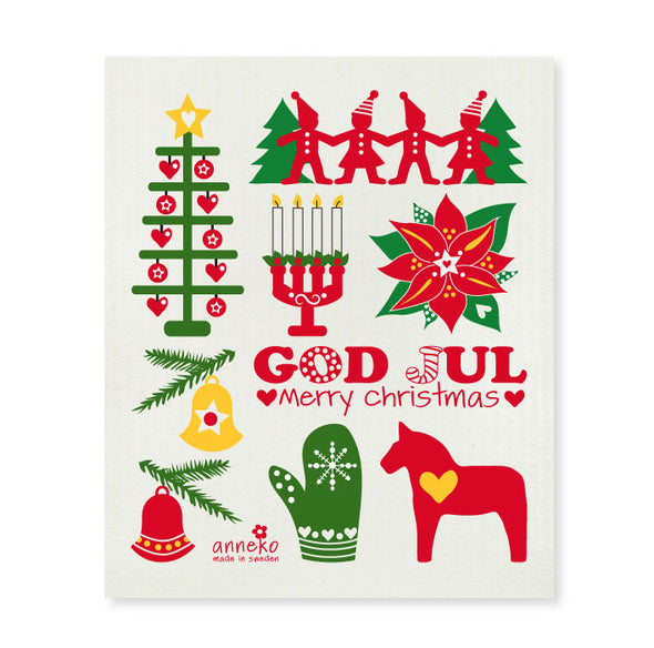 God Jul Merry Christmas -  The Amazing Swedish Dish Cloth
