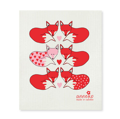 Foxes -  Red - The Amazing Swedish Dish Cloth