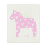 amazing swedish dishcloth pink dala horse by anneko