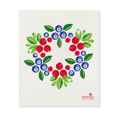 Berry Wreath - The Amazing Swedish Dish Cloth