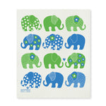 amazing swedish dishcloth elephants blue green by anneko