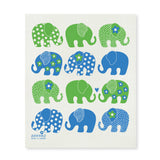 amazing swedish dishcloth elephants blue green by anneko