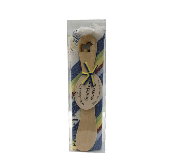 Dala Horse Butter Knife and Napkin Gift Set - Cut Out