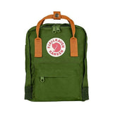 Leaf Green with Burnt Orange straps - Mini Kanken Backpack