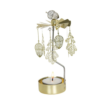 Oak - Rotating Carousel Candle Holder
