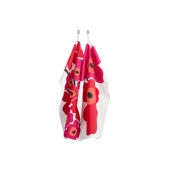 Red Unikko Tea Towel Set