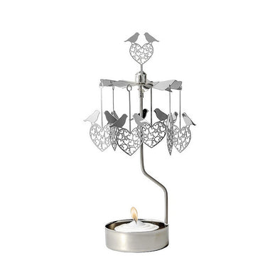 Birds and Hearts - Rotating Carousel Candle Holder