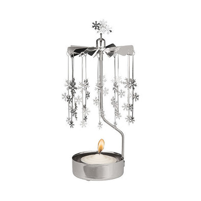 Small Snowflakes - Rotating Carousel Candle Holder