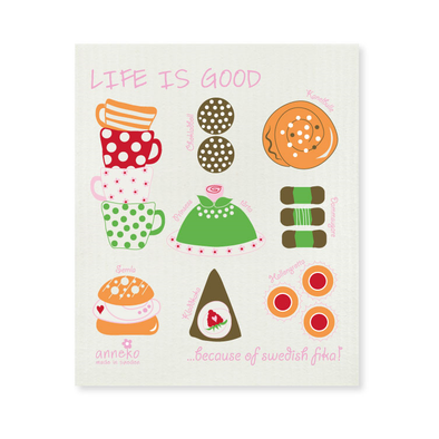 Life is Good - Fika - The Amazing Swedish Dish Cloth