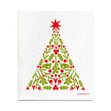 Christmas Tree with Berries and Doves - The Amazing Swedish Dish Cloth