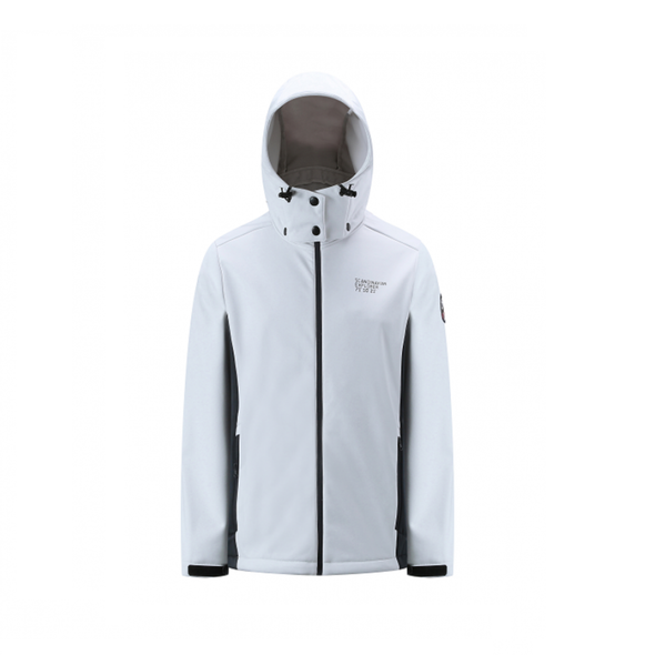3 Layer Softshell Jacket Unisex - White and Dark Grey