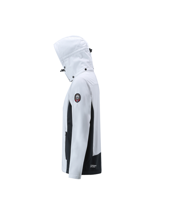 3 Layer Softshell Jacket Unisex - White and Dark Grey