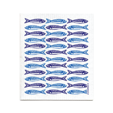 Sardines - Blue - The Amazing Swedish Dish Cloth
