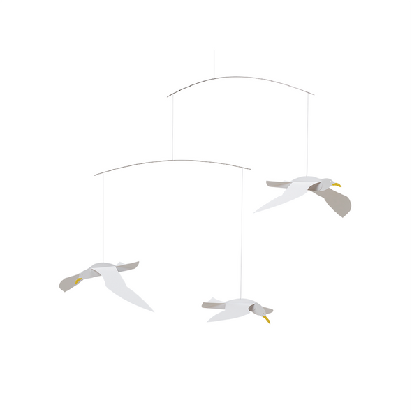 Three Soaring Seagulls Mobile