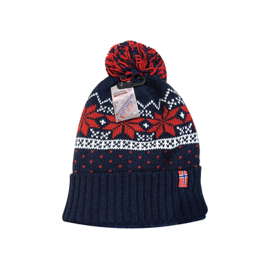 Snowflake Knit Hat - Red, White, Blue