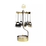 Train Gold - Rotating Carousel Candle Holder
