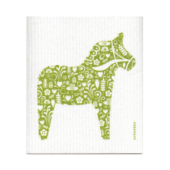 Dala Horse - Green - The Amazing Swedish Dish Cloth