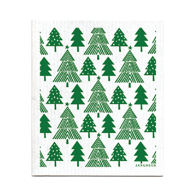 amazing swedish dishcloth green christmas forest