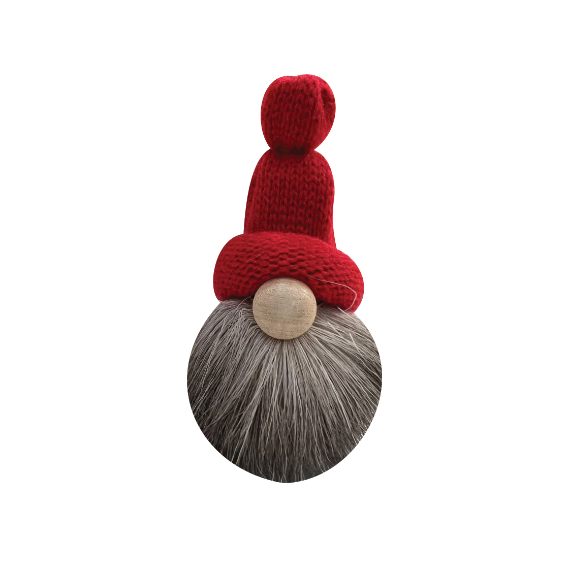 Tomte - Reindeer Beard & Knit Hat, 3" tall