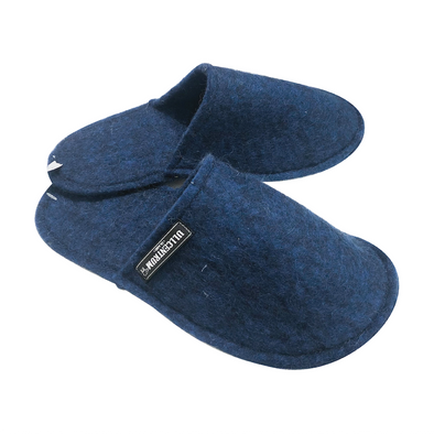 Wool Slippers - Blue