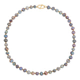 Iris Pearl Necklace Teal Gold