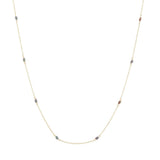Perla Mini Necklace Multi Teal Gold