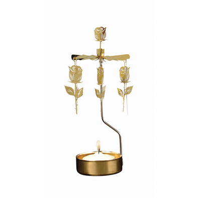 Roses Gold - Rotating Carousel Candle Holder