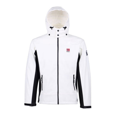 3 Layer Softshell Jacket Unisex - Off White and Black