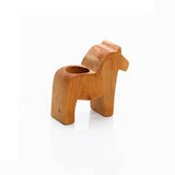 Small Wooden Dala Horse Candle Holder