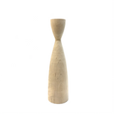 Natural Wooden Candle Holder -  9"