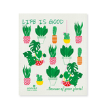 life is good green plants swedish dishcloth