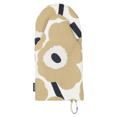 Pieni Unikko Oven Mitt - Off White, Beige, Dark Blue