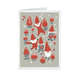 Tomte Party, 8 Holiday Cards and Envelopes