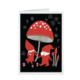 Mushroom Umbrella, 8 Holiday Cards and Envelopes