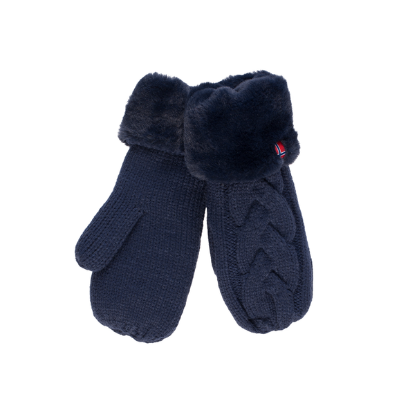 Knitted Mittens - Navy Blue