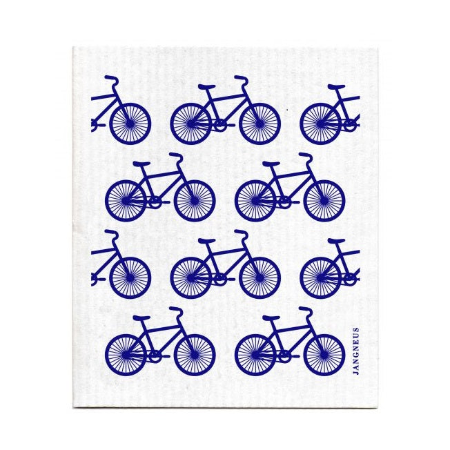 amazing swedish dishcloth blue bikes by jangneus