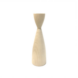 Natural Wooden Candle Holder -  7.5"