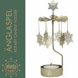 Rotating Candle Holder - Snow Star Gold